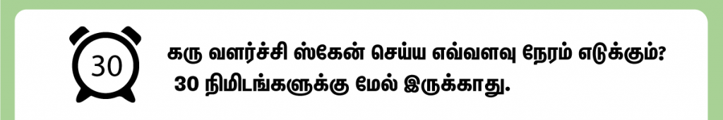 கரு வளர்ச்சி ஸ்கேன் பற்றி நீங்கள் தெரிந்து கொள்ள வேண்டிய விஷயங்கள்! 2 கரு வளர்ச்சி ஸ்கேன் செய்ய எவ்வளவு நேரம் எடுக்கும்